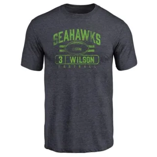 Russell Wilson Seattle Seahawks Flanker Tri-Blend T-Shirt - Navy