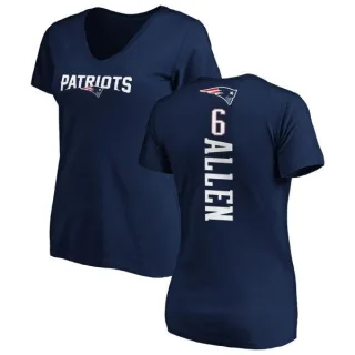 Ryan Allen Women's New England Patriots Backer Slim Fit T-Shirt - Navy