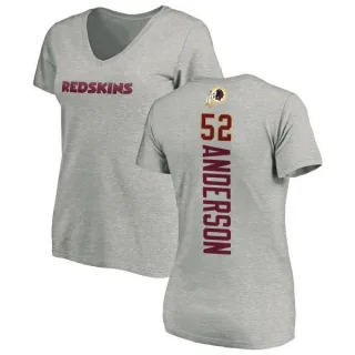 Ryan Anderson Women's Washington Redskins Backer V-Neck T-Shirt - Ash