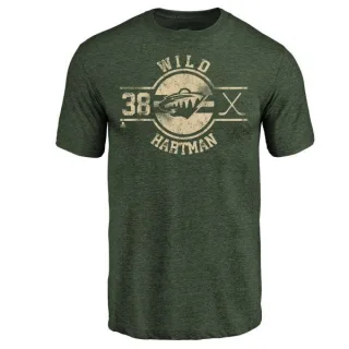 Ryan Hartman Minnesota Wild Insignia Tri-Blend T-Shirt - Green