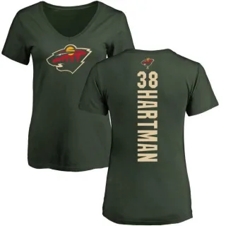 Ryan Hartman Women's Minnesota Wild Backer T-Shirt - Green