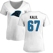 Ryan Kalil Women's Carolina Panthers Name & Number Logo Slim Fit T-Shirt - White