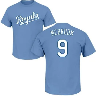 Ryan McBroom Kansas City Royals Name & Number T-Shirt - Light Blue