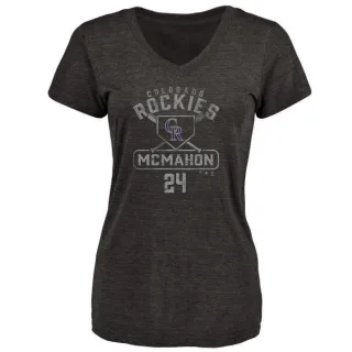 Ryan McMahon Women's Colorado Rockies Base Runner Tri-Blend T-Shirt - Black