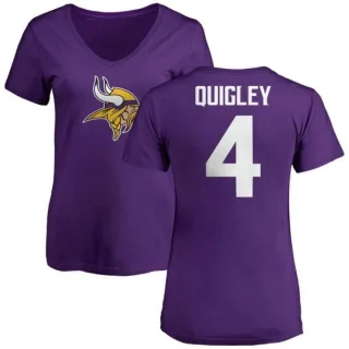 Ryan Quigley Women's Minnesota Vikings Name & Number Logo Slim Fit T-Shirt - Purple