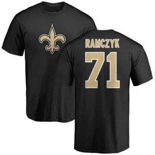 Ryan Ramczyk New Orleans Saints Name & Number Logo T-Shirt - Black