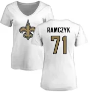 Ryan Ramczyk Women's New Orleans Saints Name & Number Logo Slim Fit T-Shirt - White