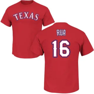 Ryan Rua Texas Rangers Name & Number T-Shirt - Red