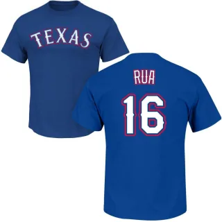 Ryan Rua Texas Rangers Name & Number T-Shirt - Royal