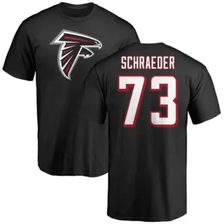 Ryan Schraeder Atlanta Falcons Name & Number Logo T-Shirt - Black