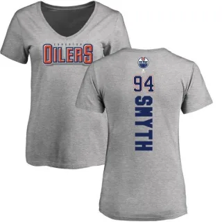 Ryan Smyth Women's Edmonton Oilers Backer T-Shirt - Ash