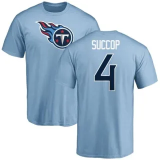 Ryan Succop Tennessee Titans Name & Number Logo T-Shirt - Light Blue