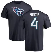 Ryan Succop Tennessee Titans Name & Number Logo T-Shirt - Navy