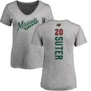 Ryan Suter Women's Minnesota Wild Backer T-Shirt - Ash