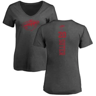 Ryan Suter Women's Minnesota Wild One Color Backer T-Shirt - Charcoal