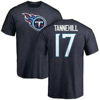 Ryan Tannehill Tennessee Titans Name & Number Logo T-Shirt - Navy