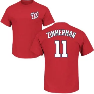 Ryan Zimmerman Washington Nationals Name & Number T-Shirt - Red