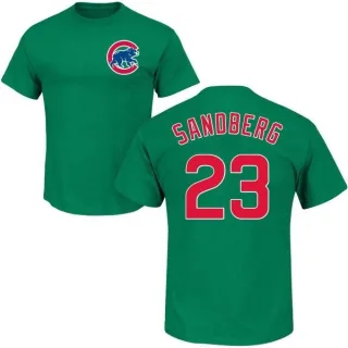 Ryne Sandberg Chicago Cubs St. Patrick's Day Name & Number T-Shirt - Green