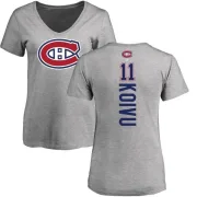 Saku Koivu Women's Montreal Canadiens Backer T-Shirt - Ash