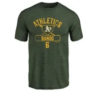 Sal Bando Oakland Athletics Base Runner Tri-Blend T-Shirt - Green