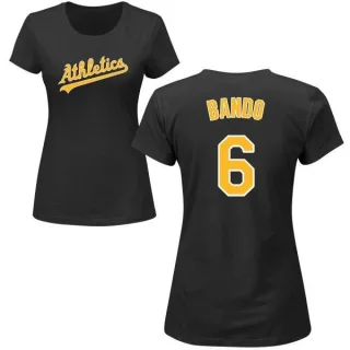 Sal Bando Women's Oakland Athletics Name & Number T-Shirt - Black