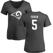 Sam Ficken Women's Los Angeles Rams One Color T-Shirt - Ash