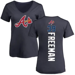 Sam Freeman Women's Atlanta Braves Backer Slim Fit T-Shirt - Navy