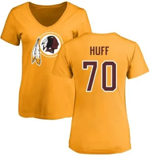 Sam Huff Women's Washington Redskins Name & Number Logo Slim Fit T-Shirt - Gold