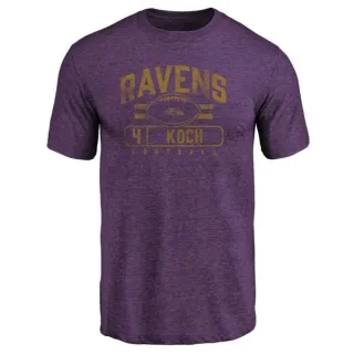 Sam Koch Baltimore Ravens Flanker Tri-Blend T-Shirt - Purple