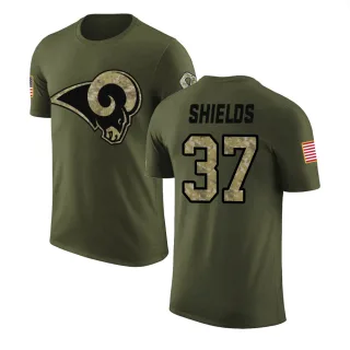 Sam Shields Los Angeles Rams Olive Salute to Service Legend T-Shirt