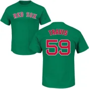 Sam Travis Boston Red Sox St. Patrick's Day Name & Number T-Shirt - Green