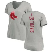 Sam Travis Women's Boston Red Sox Backer Slim Fit T-Shirt - Ash