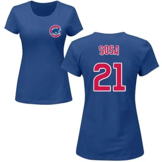 Sammy Sosa Women's Chicago Cubs Name & Number T-Shirt - Royal