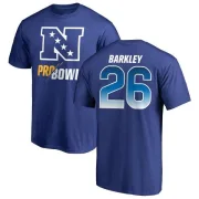 Saquon Barkley New York Giants NFC 2019 Pro Bowl Blue Name & Number T-Shirt