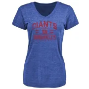 Saquon Barkley Women's New York Giants Flanker Tri-Blend T-Shirt - Royal