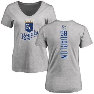 Scott Barlow Women's Kansas City Royals Backer Slim Fit T-Shirt - Ash