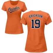 Scott Erickson Women's Baltimore Orioles Name & Number T-Shirt - Orange