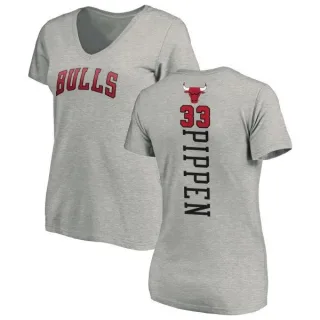 Scottie Pippen Women's Chicago Bulls Ash Backer T-Shirt