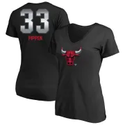 Scottie Pippen Women's Chicago Bulls Black Midnight Mascot T-Shirt