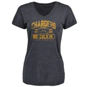 Sean Culkin Women's Los Angeles Chargers Flanker Tri-Blend T-Shirt - Navy