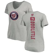 Sean Doolittle Women's Washington Nationals Backer Slim Fit T-Shirt - Ash