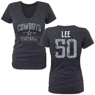 Sean Lee Women's Dallas Cowboys Name & Number Tri-Blend T-Shirt - Navy