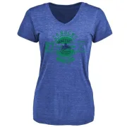 Sergio Momesso Women's Vancouver Canucks Insignia Tri-Blend T-Shirt - Royal