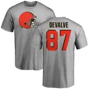 Seth DeValve Cleveland Browns Name & Number Logo T-Shirt - Ash