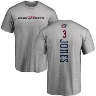 Seth Jones Columbus Blue Jackets Backer T-Shirt - Ash