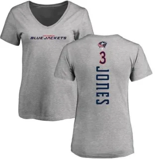 Seth Jones Women's Columbus Blue Jackets Backer T-Shirt - Ash