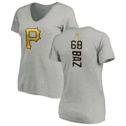 Shane Baz Women's Pittsburgh Pirates Backer Slim Fit T-Shirt - Ash