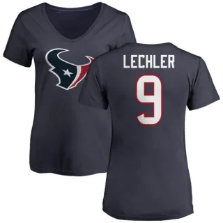 Shane Lechler Women's Houston Texans Name & Number Logo Slim Fit T-Shirt - Navy