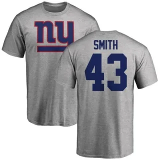 Shane Smith New York Giants Name & Number Logo T-Shirt - Ash