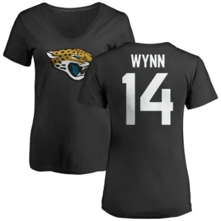 Shane Wynn Women's Jacksonville Jaguars Name & Number Logo Slim Fit T-Shirt - Black